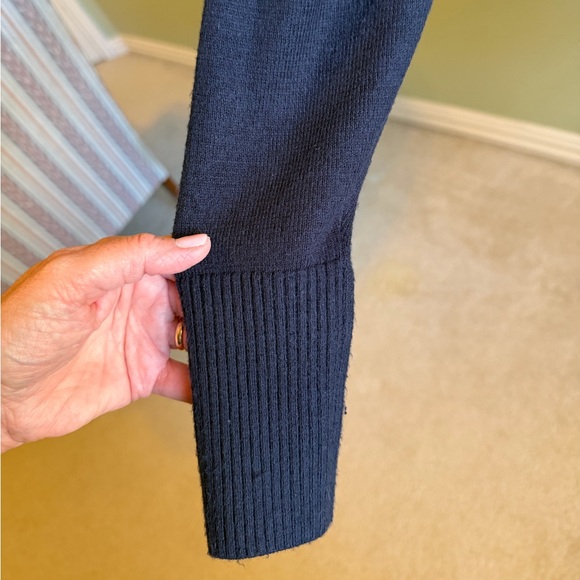 LOFT Deep Blue Knit Top size Small - Picture 5 of 11